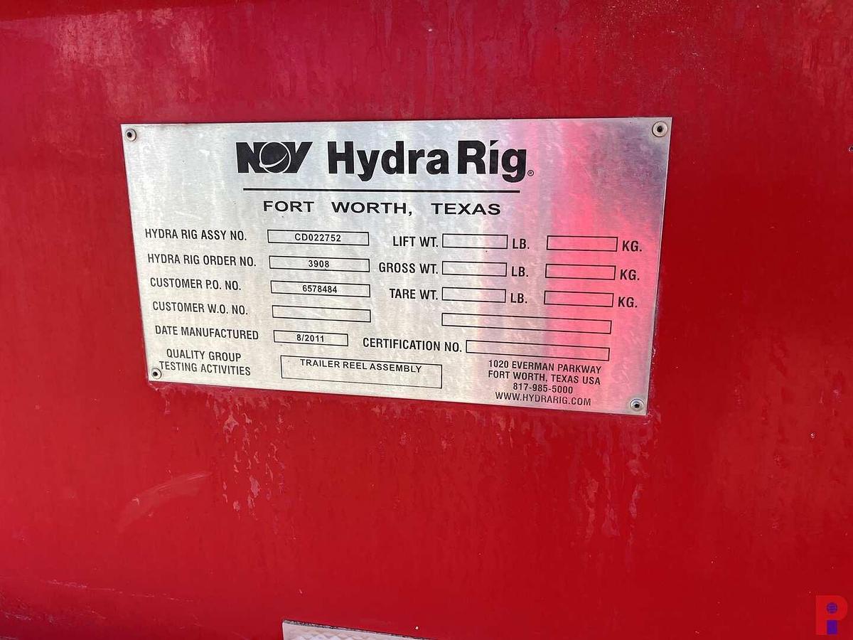 Used 2011 HYDRA RIG  53’ X 11’ 4-AXLE 2-3/8" COIL TUBING TRAILER