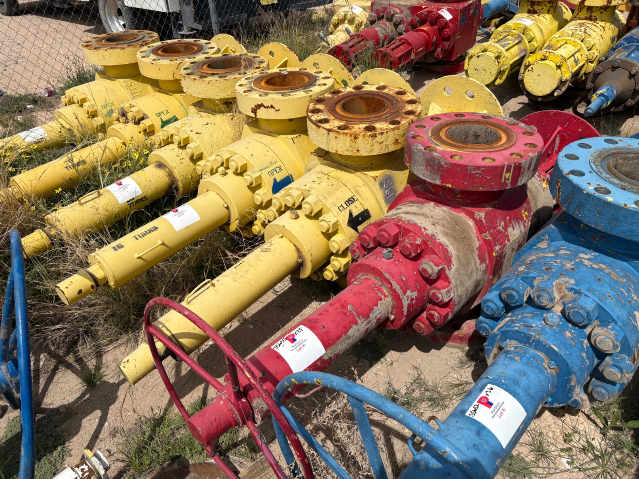 Used (3x$) (3) 7-1/16” frac valves