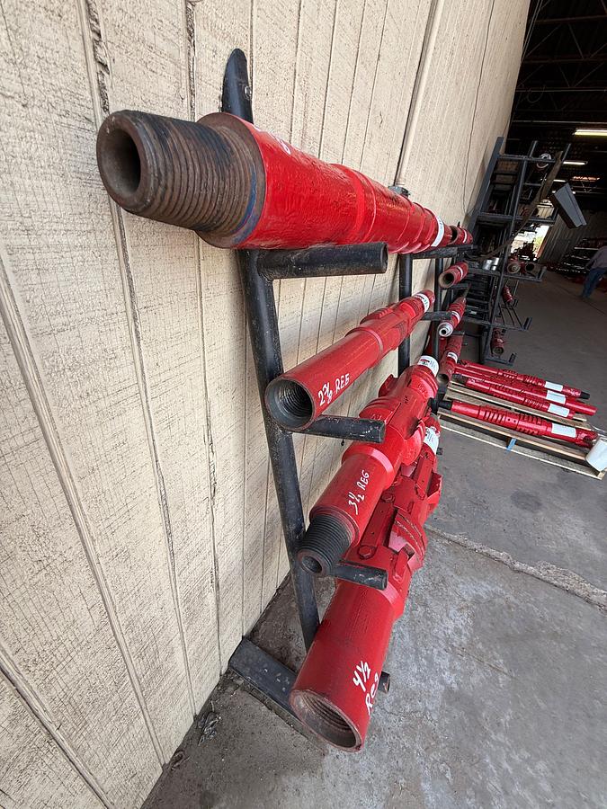 Used 10’L X 1.4’W x 4.4’H LEAN TO TOOL RACK