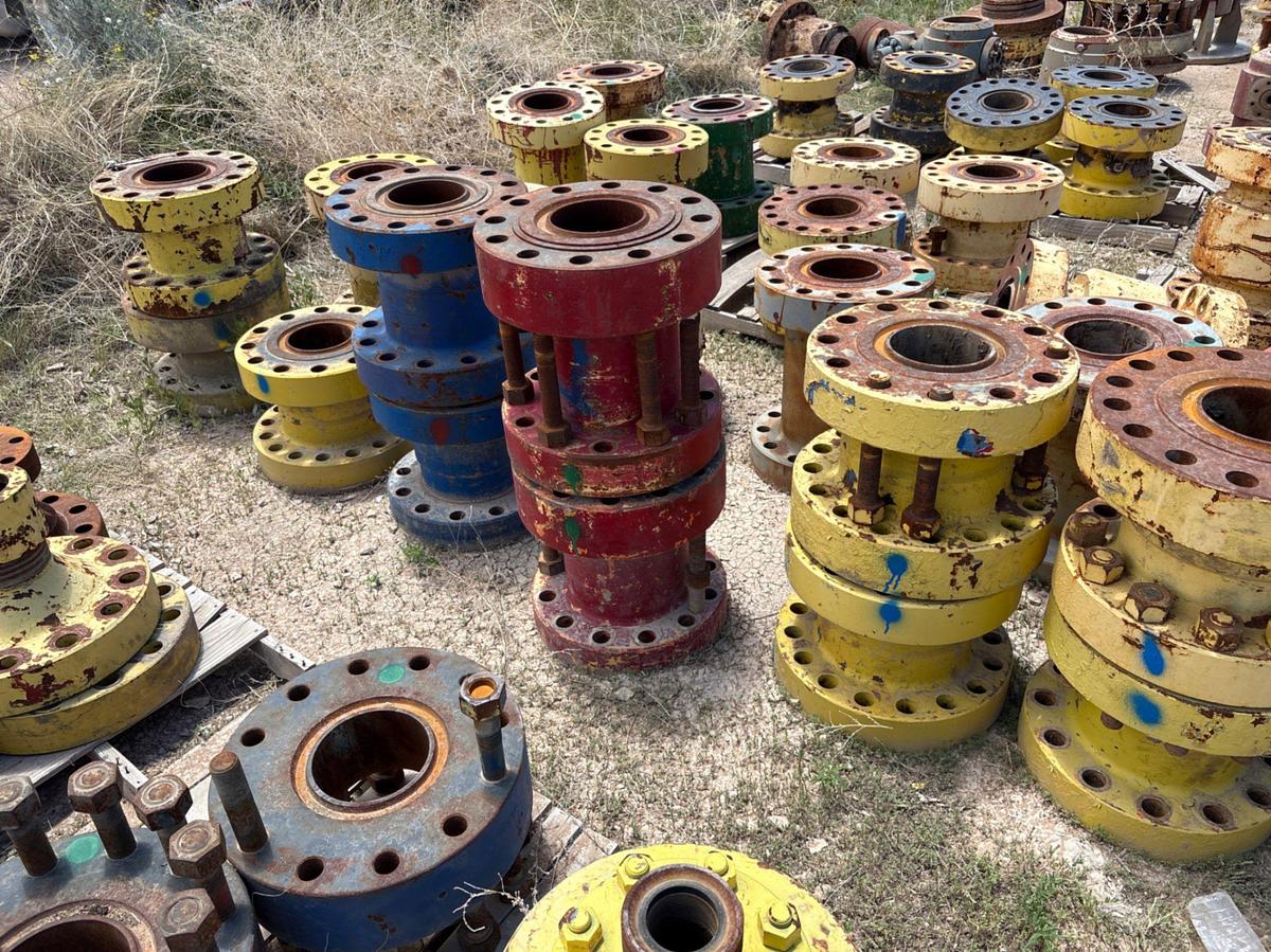 Used (11) assorted 7-1/16” spacer spools