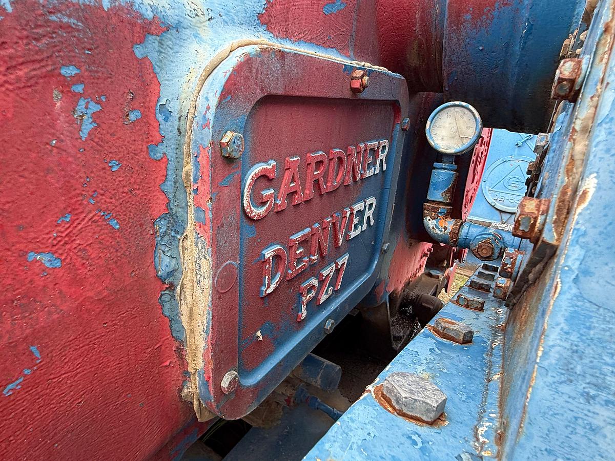 Used GARDNER DENVER PZ7 TRIPLEX MUD PUMP P/B MTU 12V2000TTA, SKIDDED