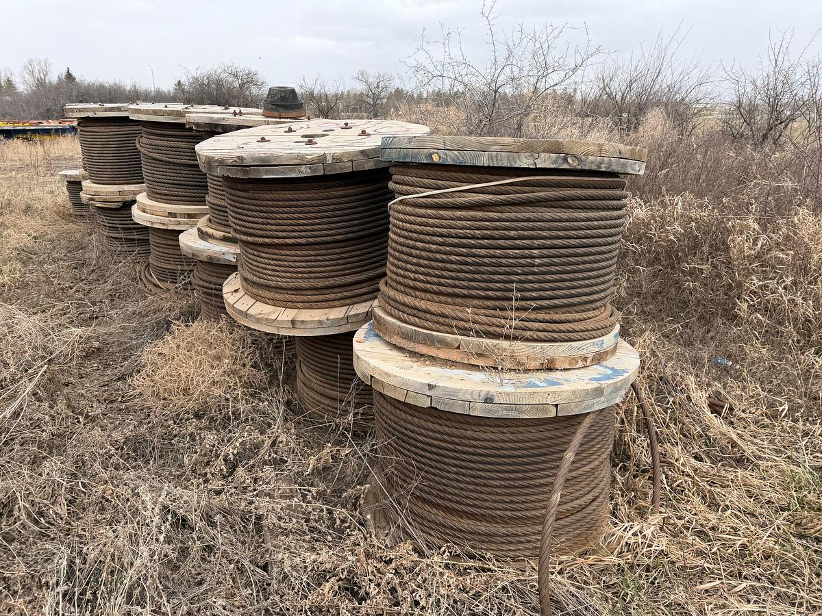 Used (13) SPOOLS OF 1" USED DRILL LINE