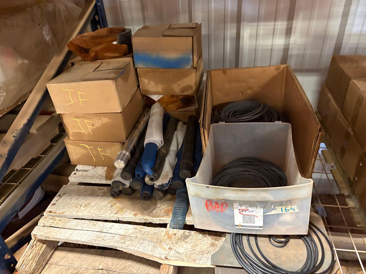 Used (5 shelves) of assorted frac valve parts