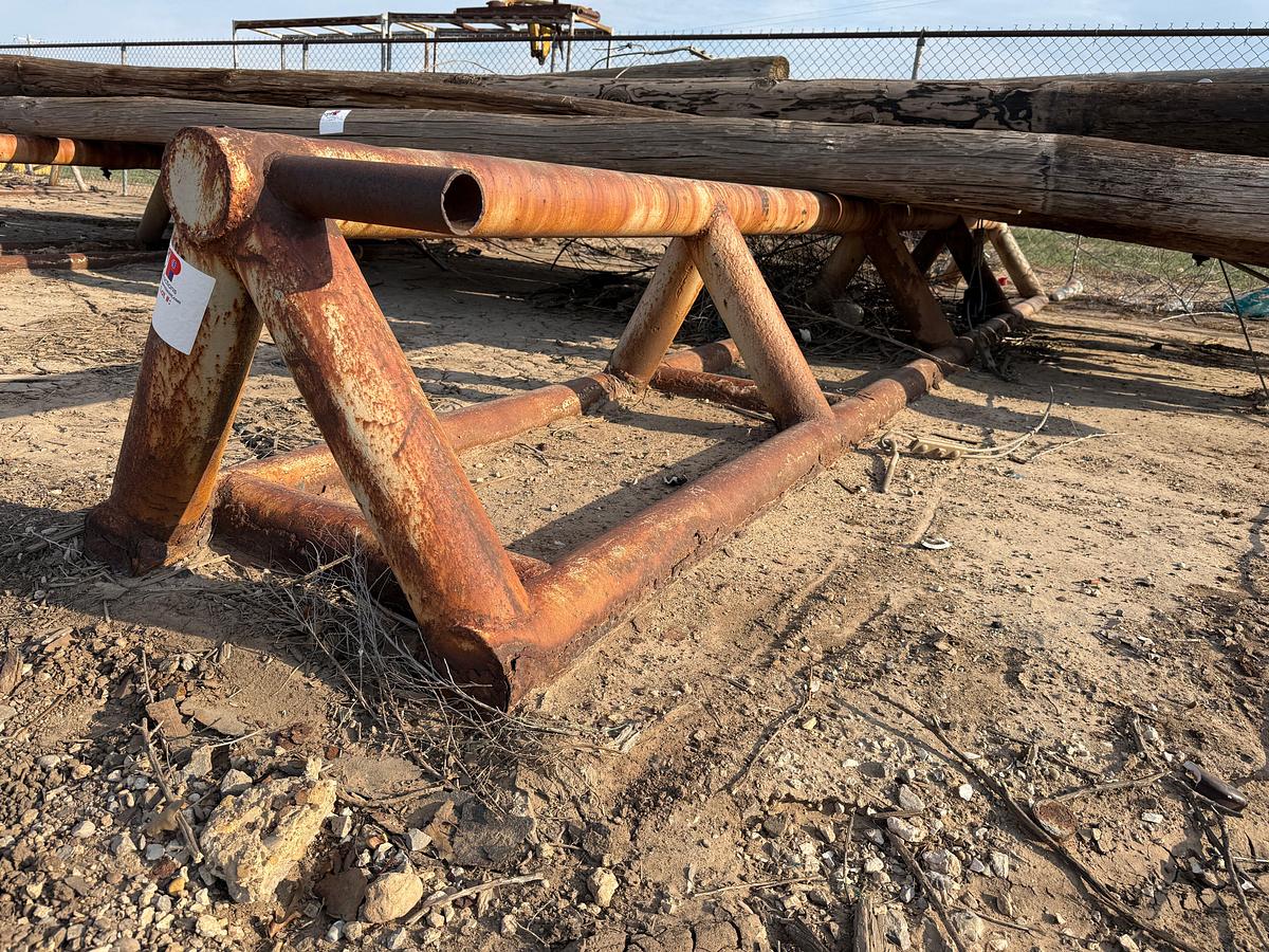 Used (2 x $) 21’L x 26” TRIANGULAR PIPE RACKS W/ PIPE STAYS