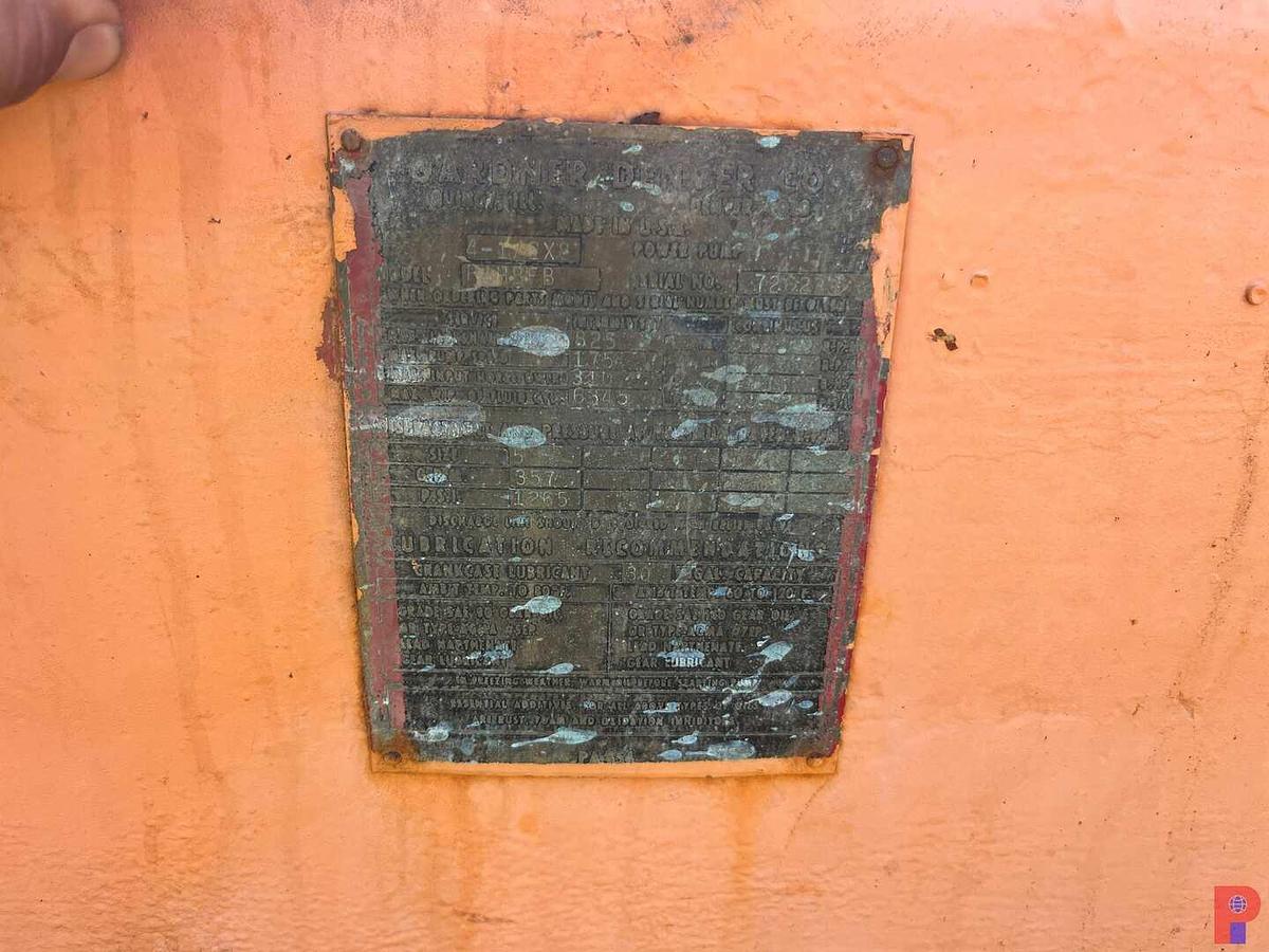 Used GARDNER DENVER PAHBFB 5K TRIPLEX WELL SERVICE PUMP P/B DETROIT 8V71N ALLISON TRANS., SKIDDED