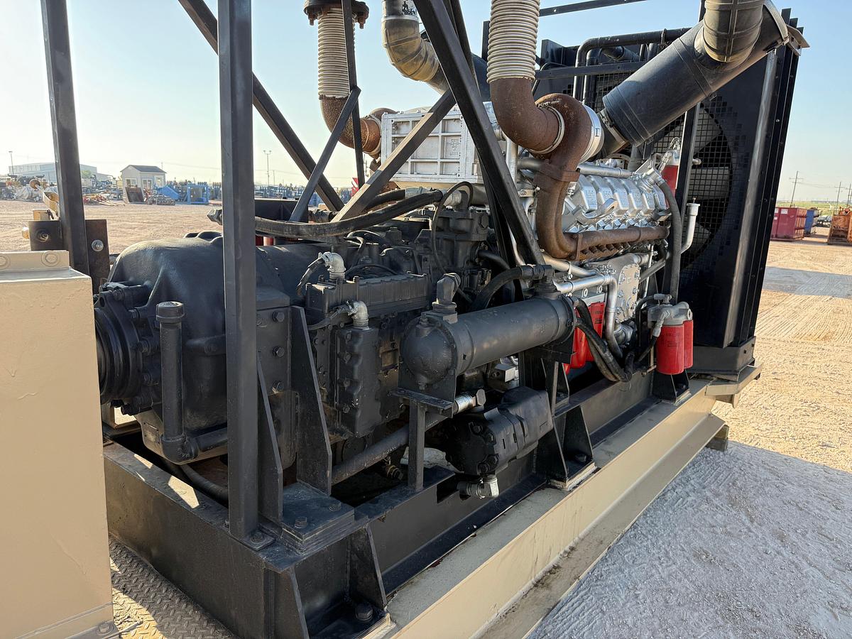 Used 2013 GARDNER DENVER GD-2250T 10K WP TRIPLEX PUMP (UNUSED REBUILD) P/B MTU 12V2000 1005-HP, SKIDDED