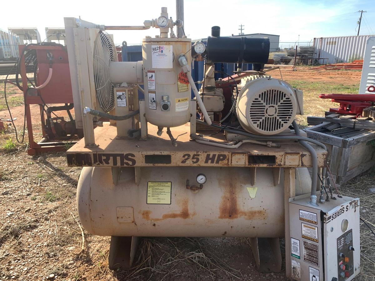 Used CURTIS 25 HP Electric Air Compressor 300 psi