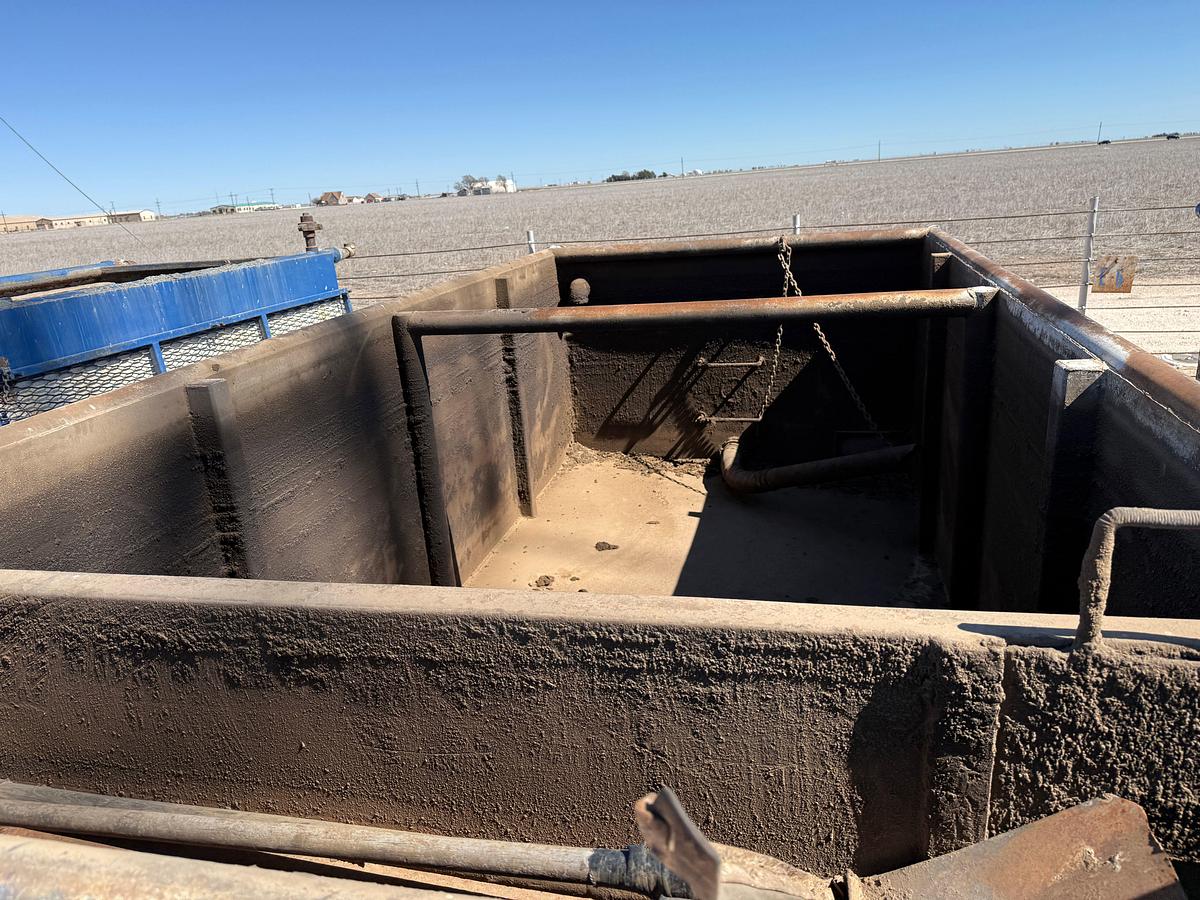 Used 80 BBL 16 X 7’ X 5’ REVERSE PIT TANK W/ IRON & HOSE RACK