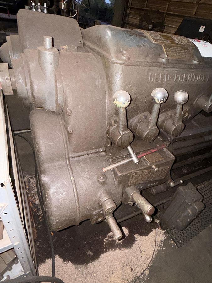 Used 1942 REED-PRENTICE CORP. 14” SLIDING GEAR HEAD HORIZONTAL LATHE