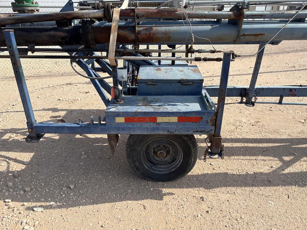 Used 6”DIA x 60’H s/a bumper pull portable flare trailer