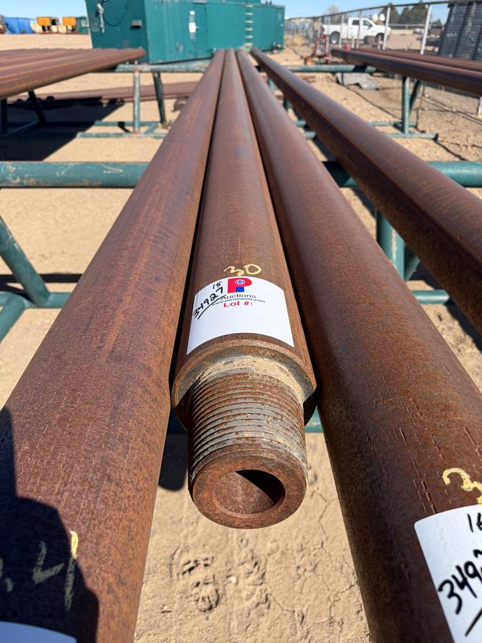 Used 6-1/4" OD X 2-1/4" ID X 30.0' L SGL. RECESS SLICK DRILL COLLAR W/ 4-1/2" XH CONN.