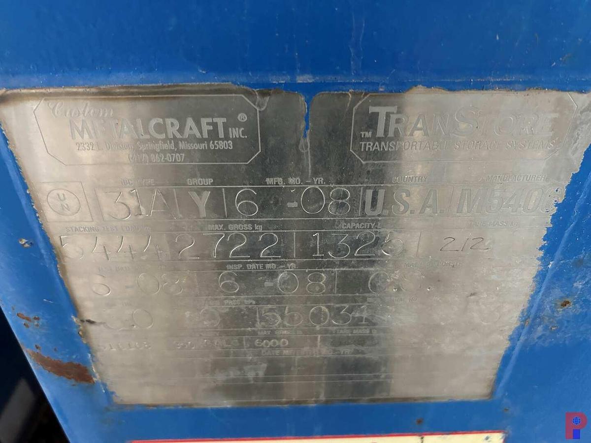 Used TRANSTORE STACKABLE STEEL 350 GALLON LUBE TANK