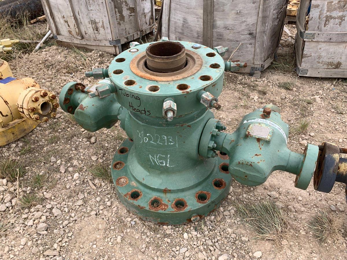 Used (4) 7-1/16 Multi Bolt Tubing Heads w/ 2-1/16 5k and 10k Gate Valves