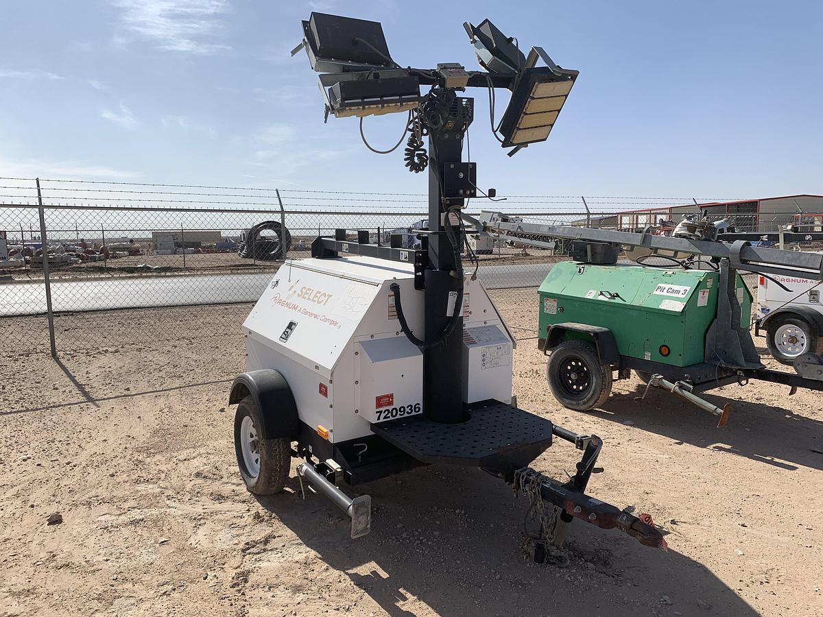 Used 2015 MAGNUM TRAILERS MLT4060MV S/A BUMPER PULL 6KW LED LIGHT TOWER
