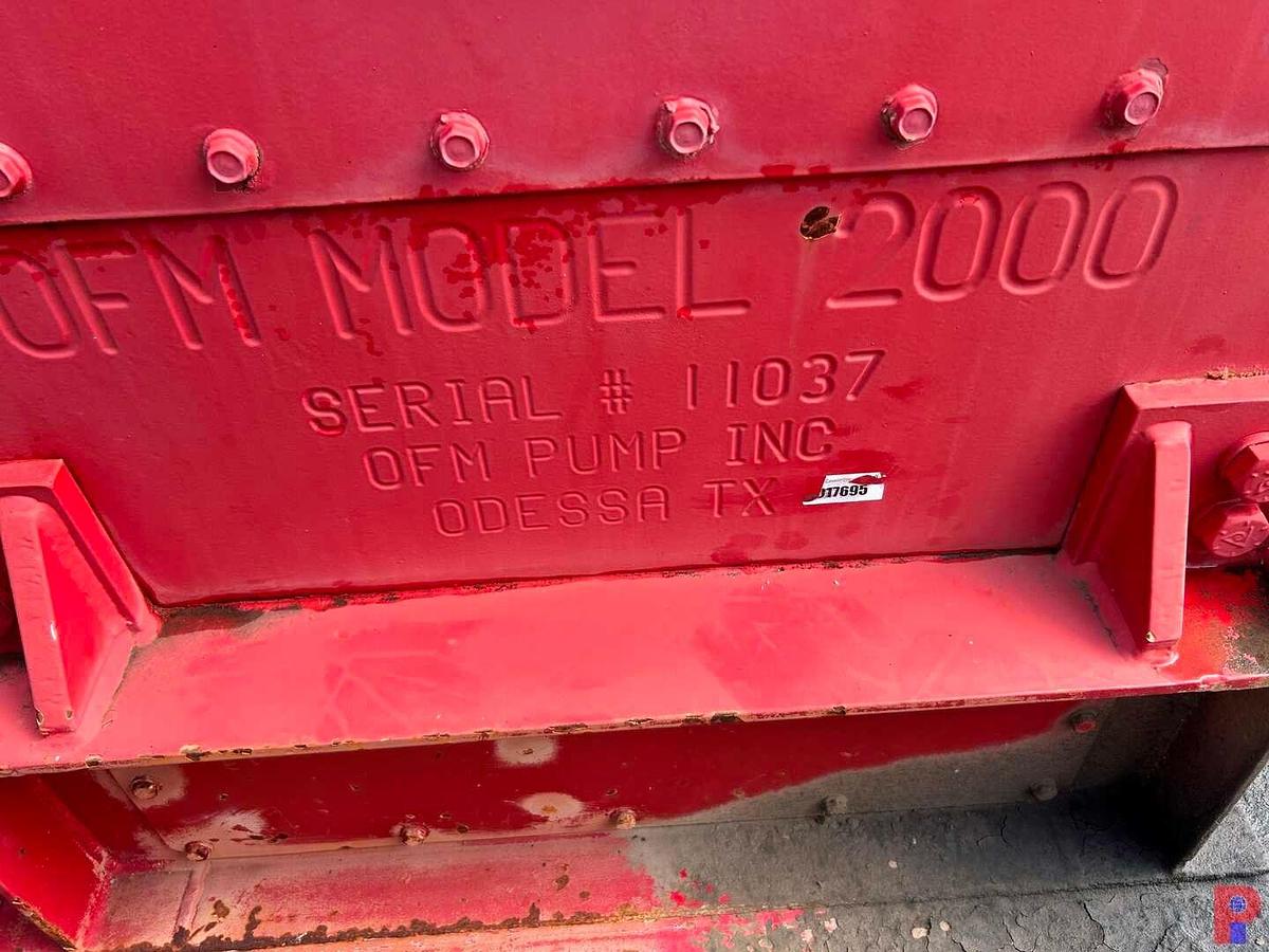 Used OFM 2000 TRIPLEX PUMP DOWN TRAILER P/B CUMMINS