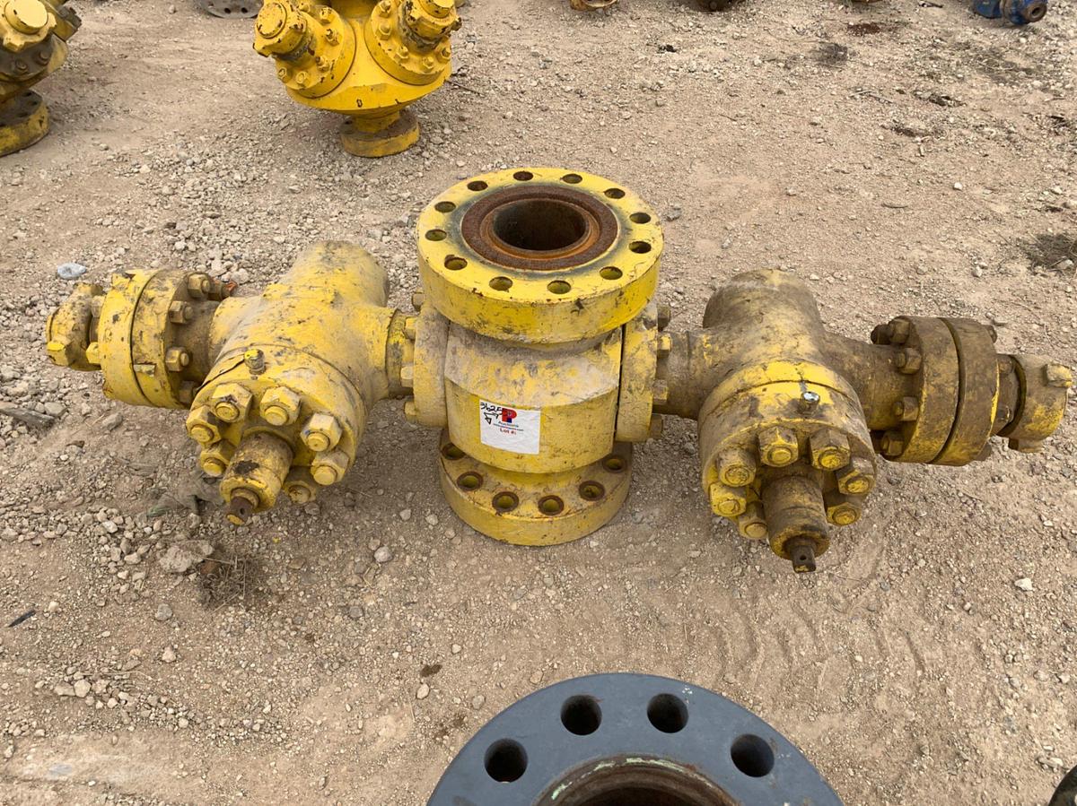 Used (1) 7-1/16 10k Fluid Cross w/ (5) 4” to 7-1/16” 10k Gate Valves