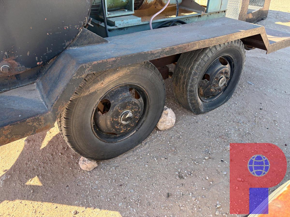 Used 30KW ELECTRIC GENERATOR MTD ON SHOPBUILT T/A BUMPER PULL TRAILER