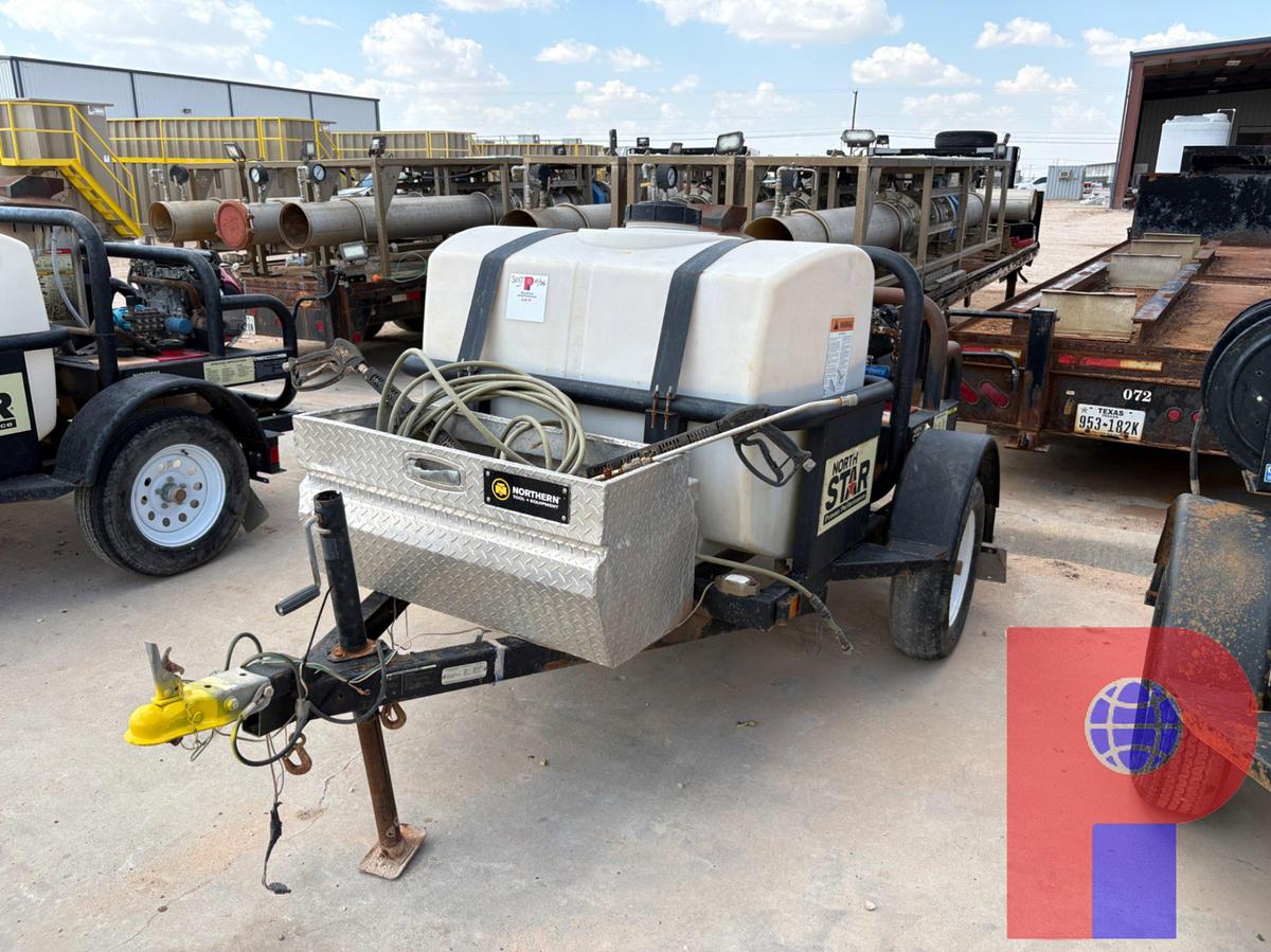 Used 2021 NORTHERN TOOL 7’ X 4.5’ S/A BUMPER PULL PRESSURE WASHER TRAILER