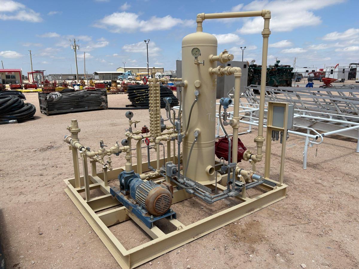 Used Production Facilities Equipment Co. LACT unit. Skidded