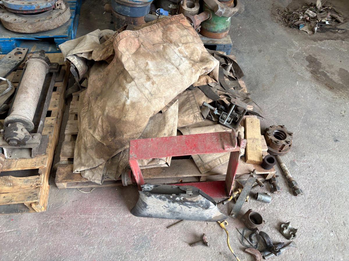Used (4 pallets) assorted flanges, snatch blocks, we’ll head parts, flood lights, etc
