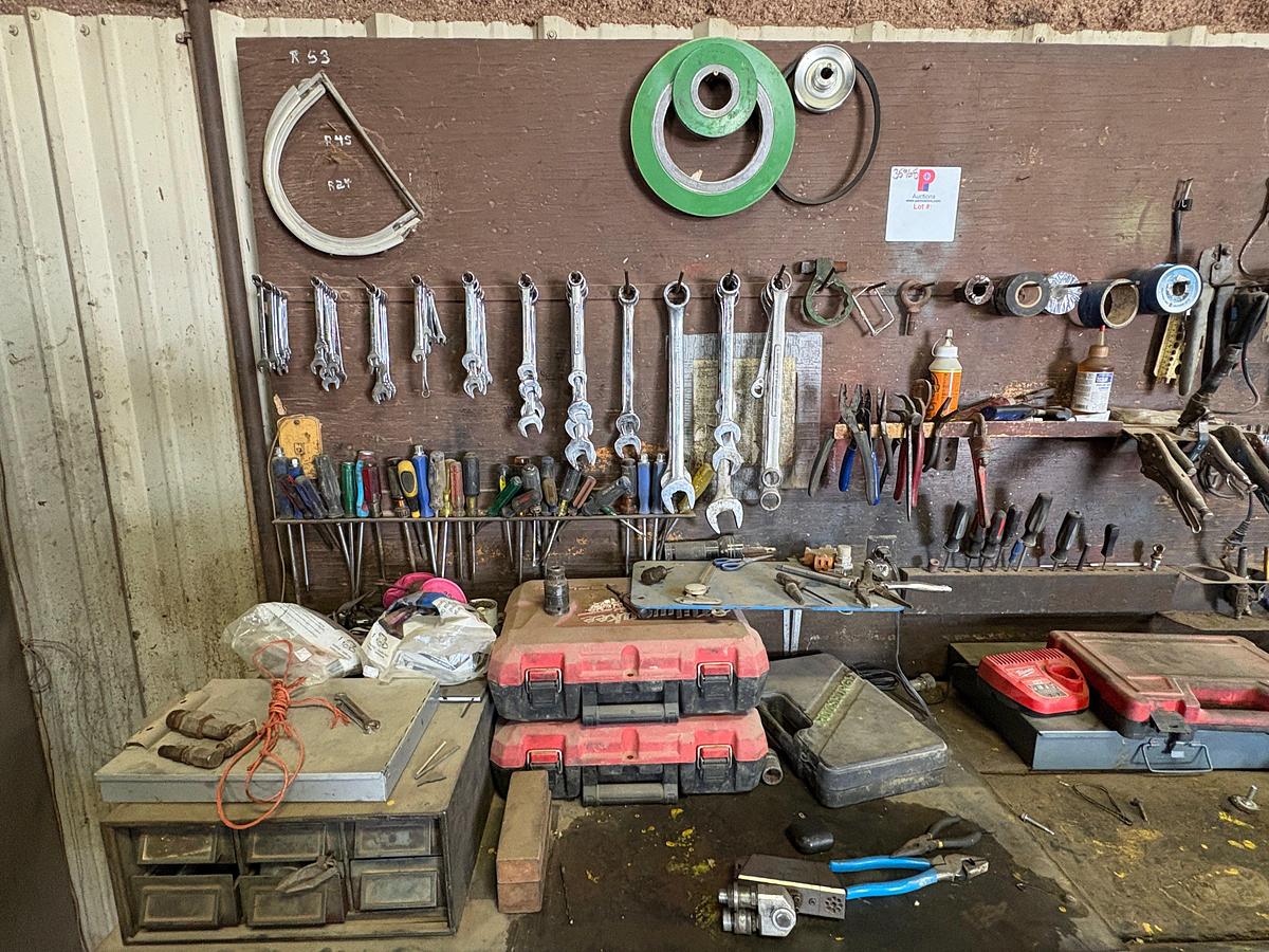 Used Large assortment of hand tools located in shop