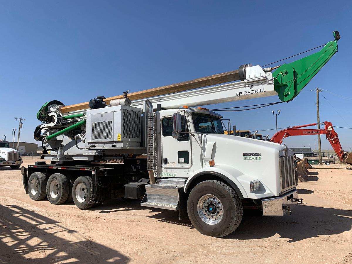 Used SPIRADRILL MHD 80 (REFURBISHED IN 2024) VERTICAL DRILL MTD. ON 2012 KENWORTH T800 TRI AXLE TRUCK