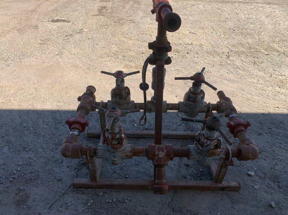 Used 2” Choke Manifold w/ (4) 10k 2” Plug Valves