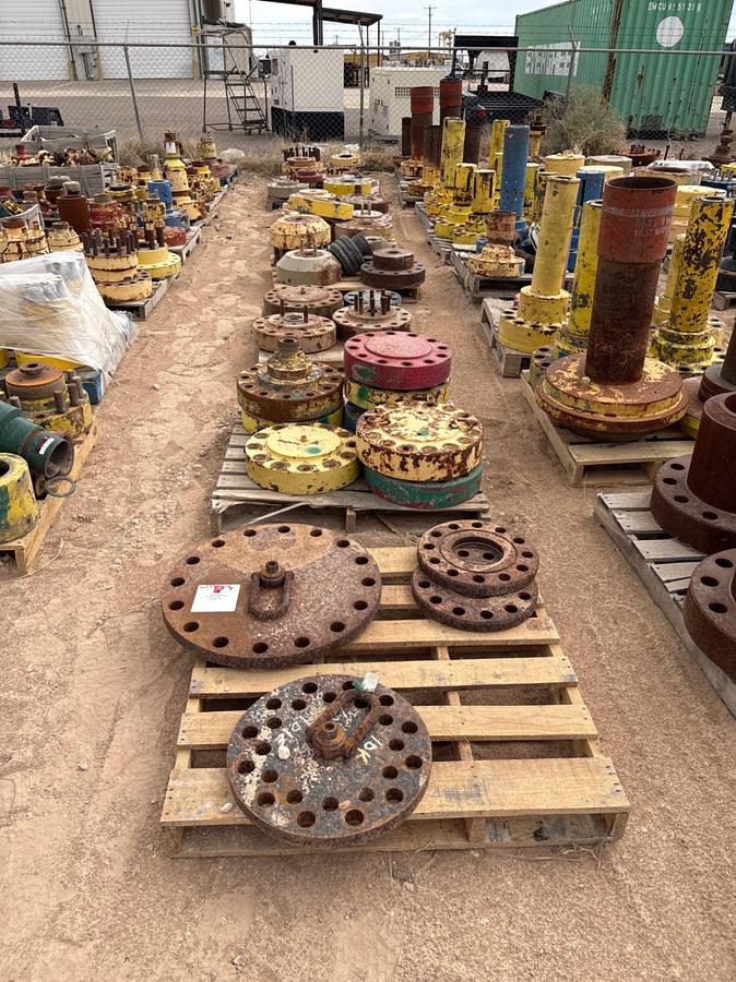 Used (8 pallets) assorted blind flanges, lift flanges, & landing flanges