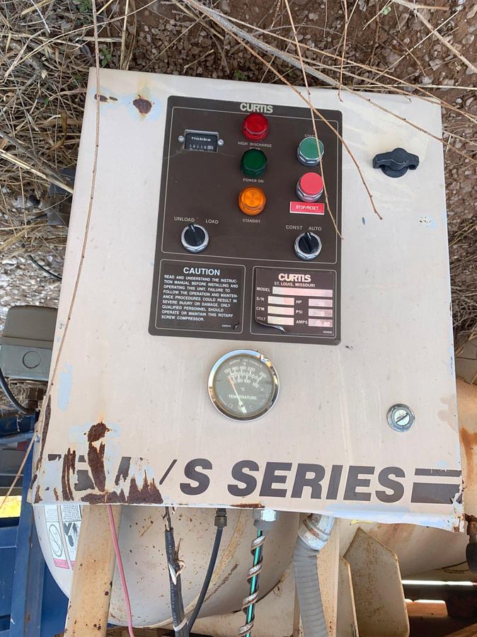 Used CURTIS 25 HP Electric Air Compressor 300 psi