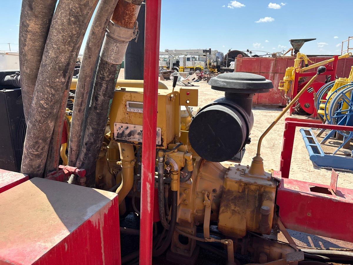 Used Gardner Denver PAH triplex pump, skidded