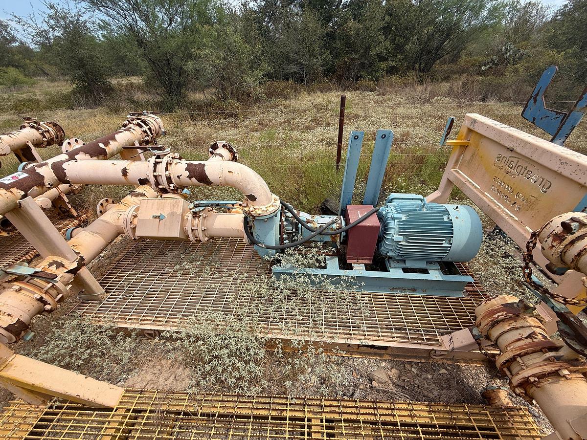 Used MUD HOG 8x6x14 CENTRIFUGAL PUMPS P/B 75-HP ELECTRIC MOTOR, SKIDDED