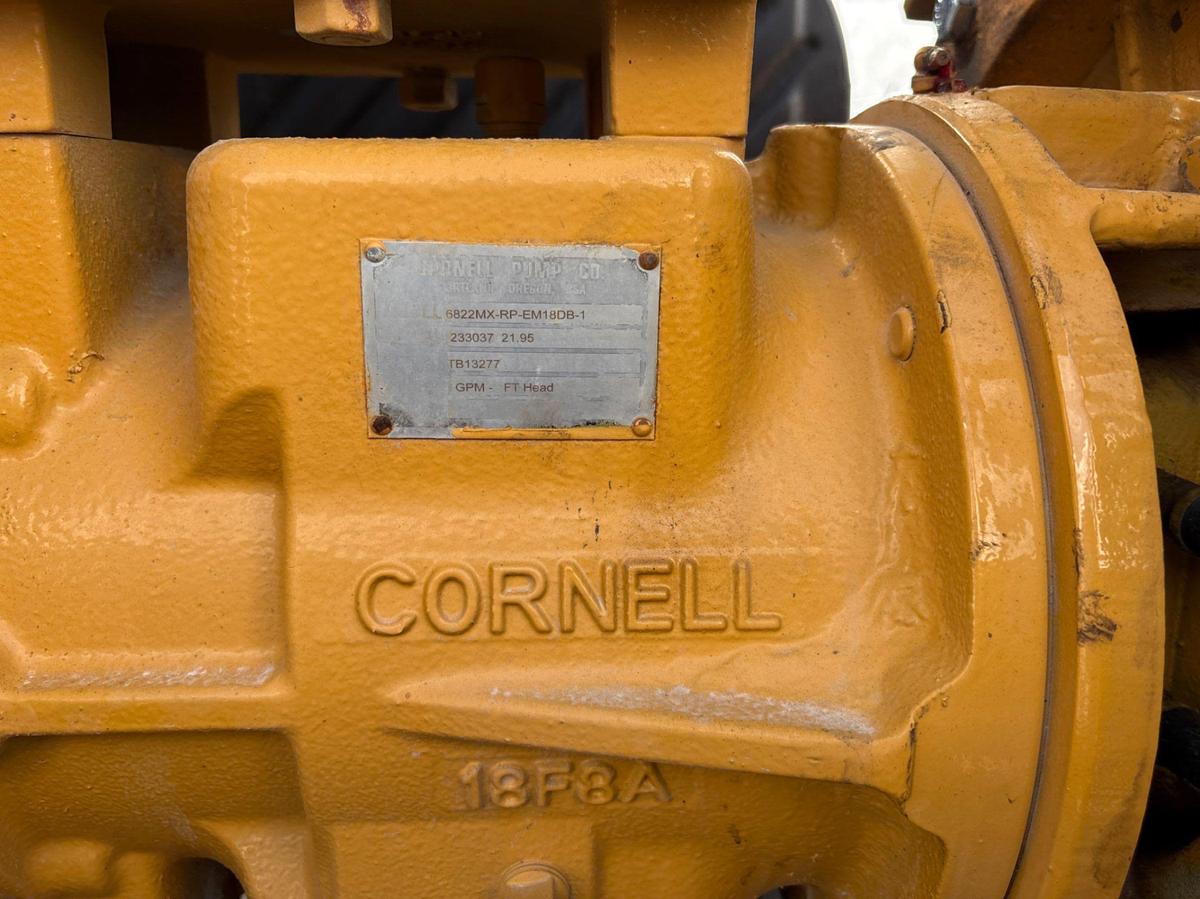 Used Cornell D6875-2 6x8 water transfer pump mtd on t/a bumper pull trailer