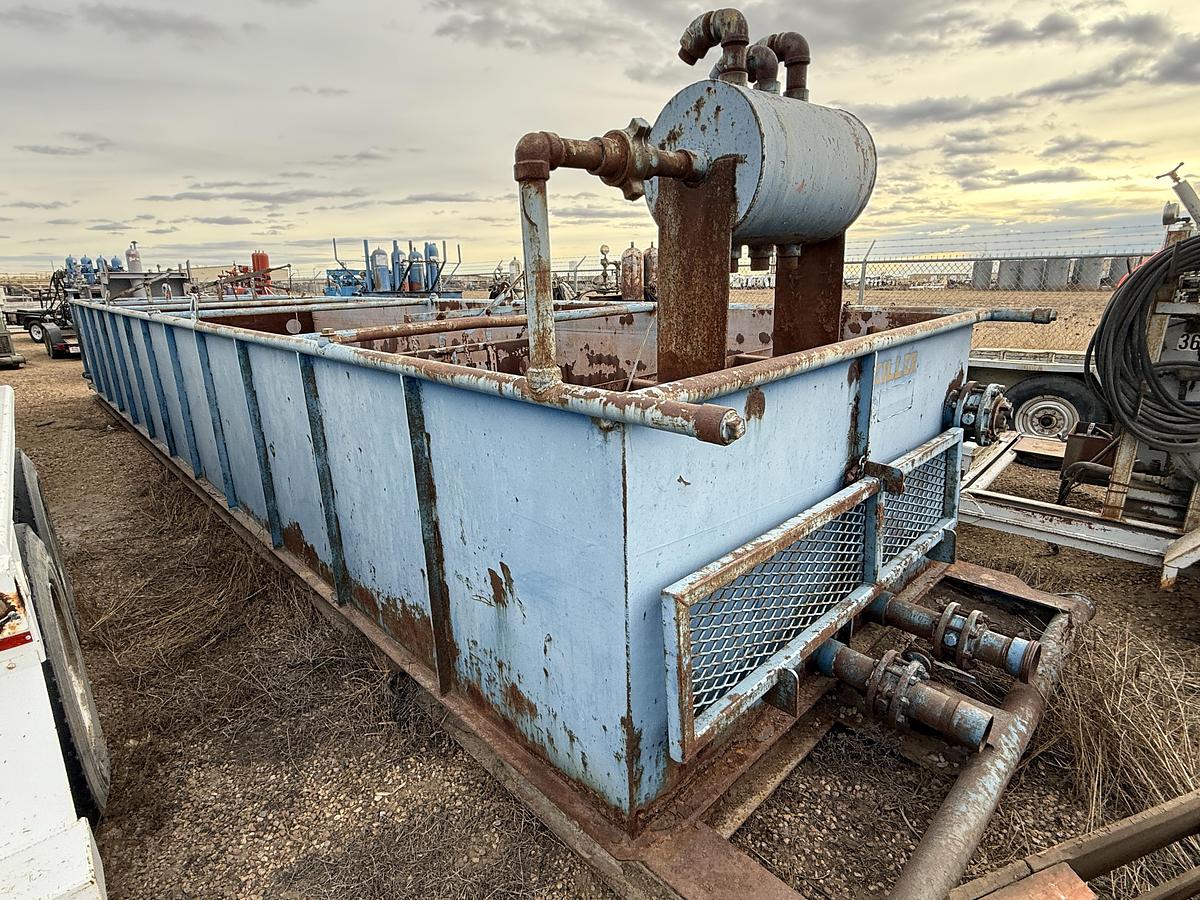 Used 36’L X 93”W X 4’H 3-COMP REVERSE PIT W/ IRON RACK,