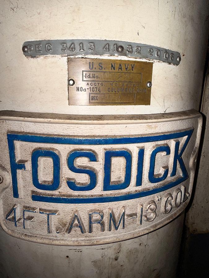 Used FOSDICK (U.S. NAVY) 4FT. ARM-13” COL. RADIAL ARM DRILL PRESS