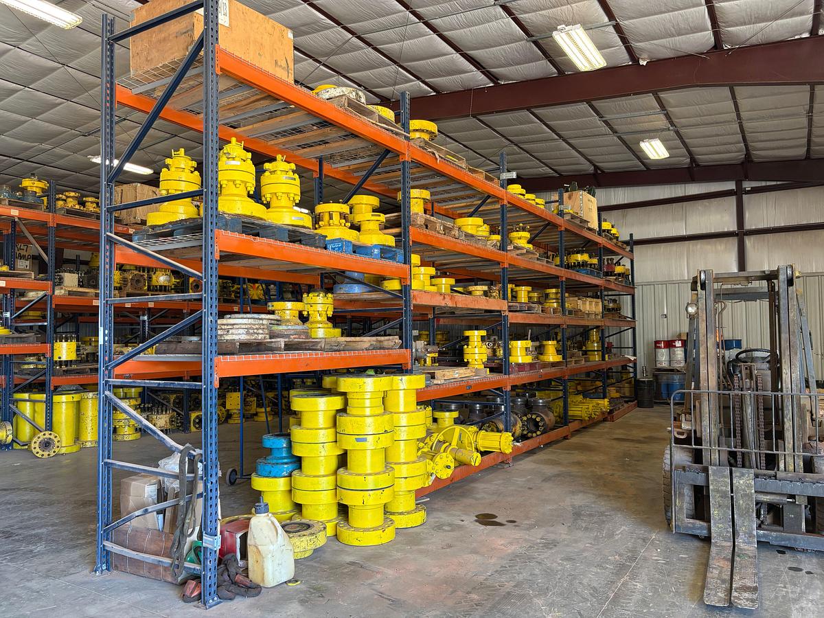 Used 42.5’ x 4’ x 14’ pallet rack shelving