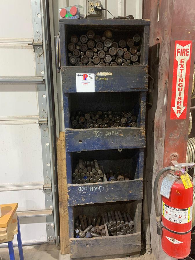 Used 6 Compartment Bolt Bin w/ 900 HYD to 1500 Long Combo Bolts