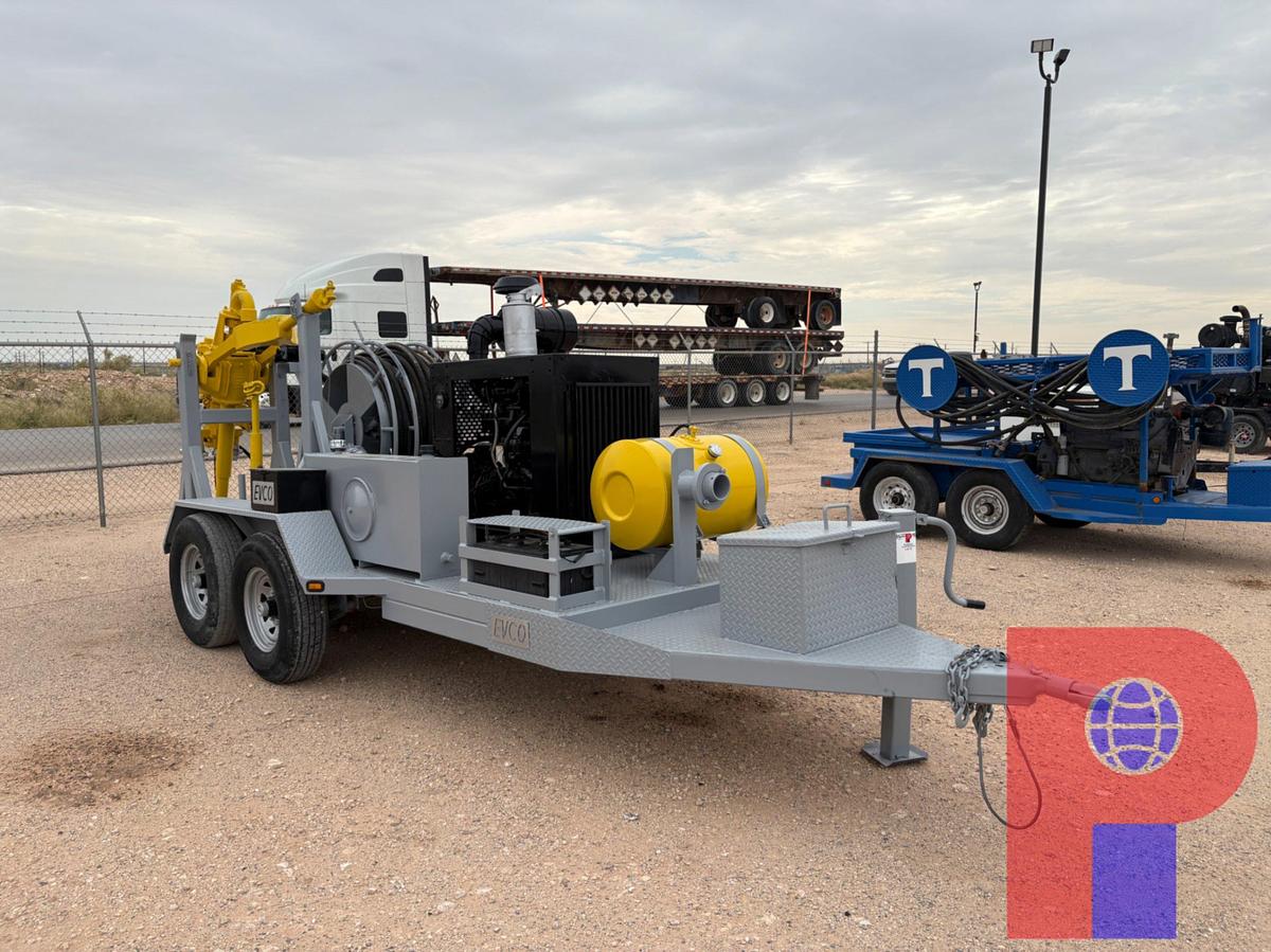 Used BOWEN 2.5 85-TON POWER SWIVEL MTD ON EVCO T/A BUMPER PULL TRAILER