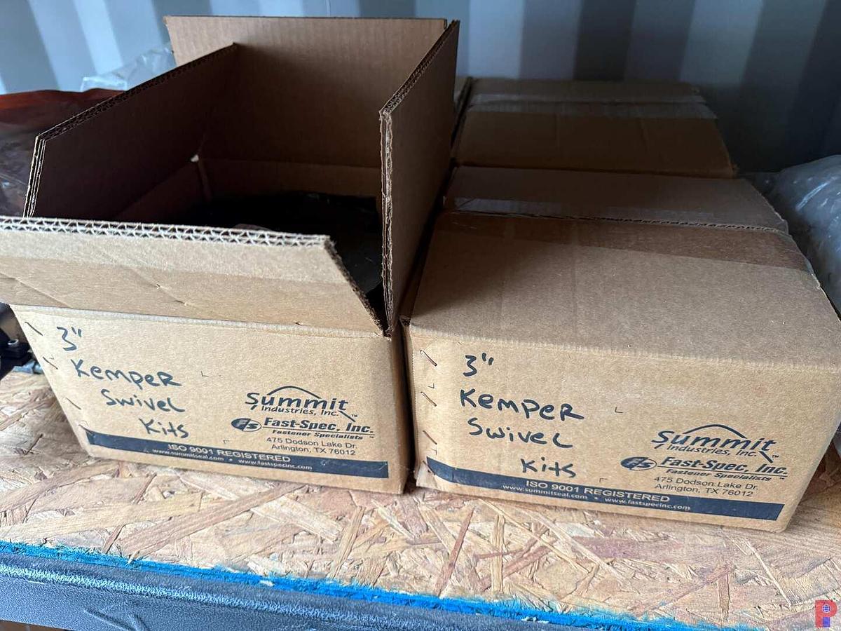 Used C2ROW5- (7) HAMMER WING NUTS, (2) BOXES RETAINER RINGS, (4) 3” KEMPER SWIVEL KITS, (18) 1”LT PL VLV REPAIR KIT, SEE DETAILS