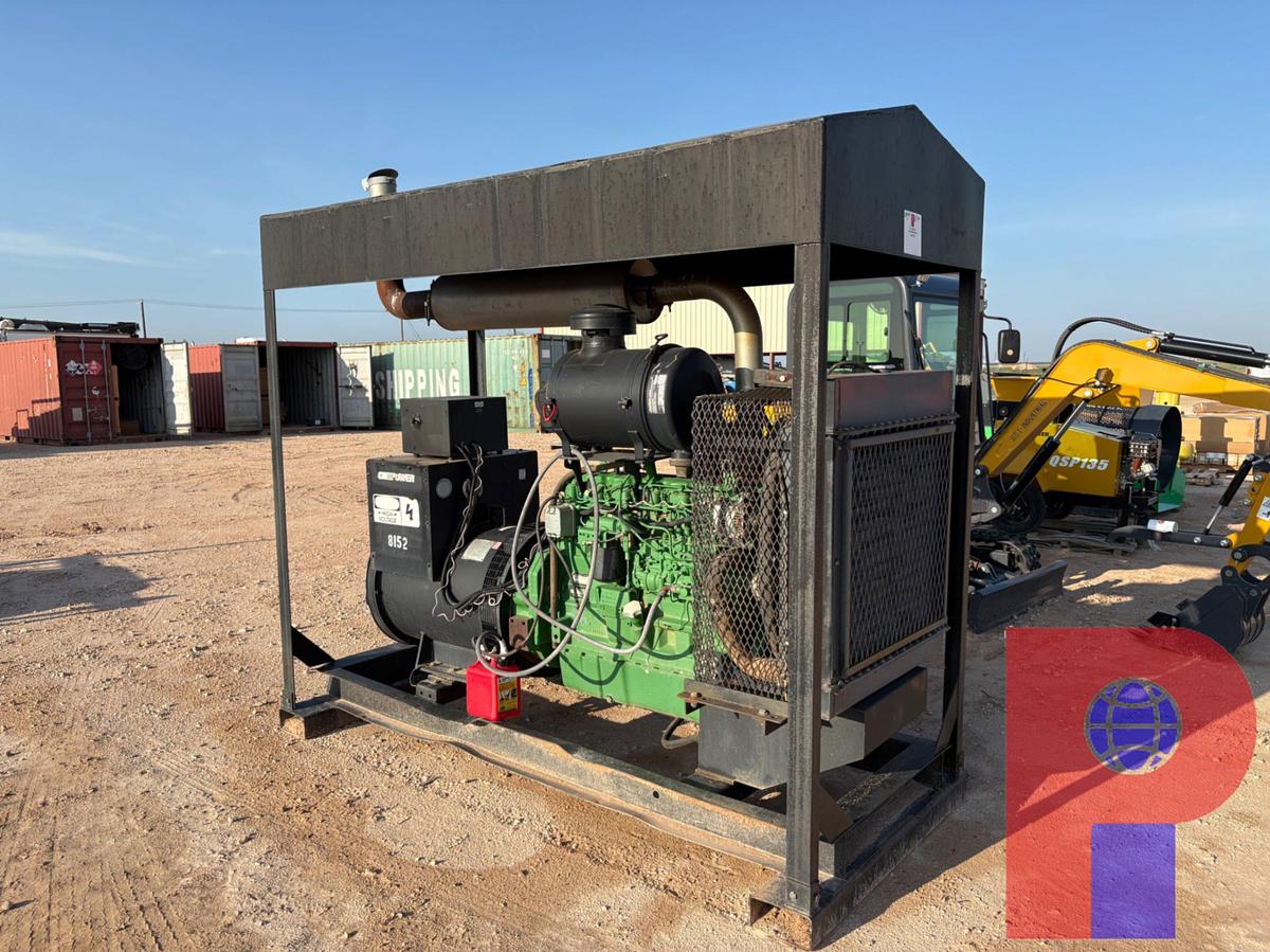 Used MAGNA PLUS 170KW AC GENERATOR P/B: JOHN DEERE DIESEL ENGINE
