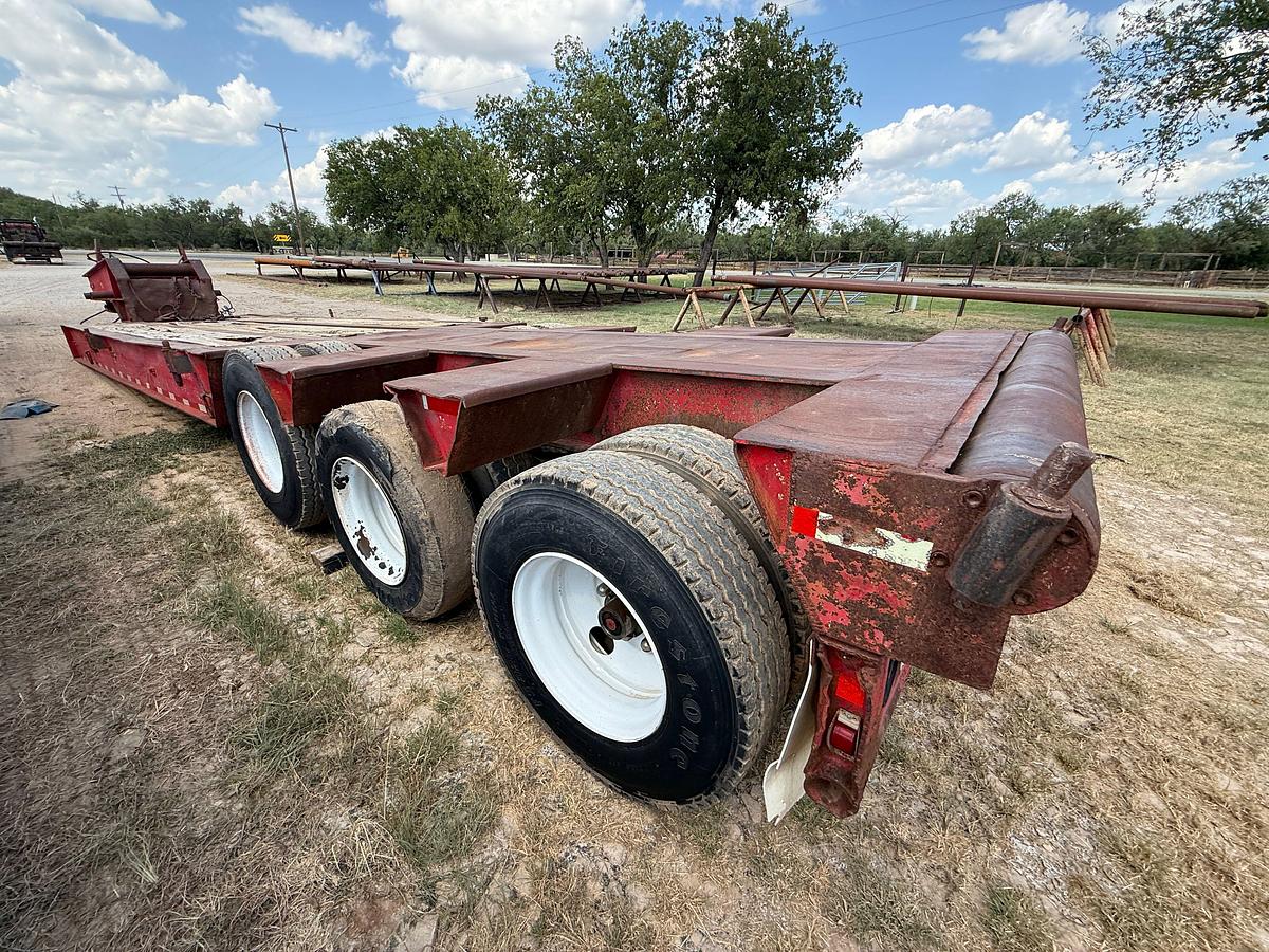 Used 1981 AZTEC 45’x 96” 50-Ton TRI-AXLE NARROW NECK LOWBOY TRAILER