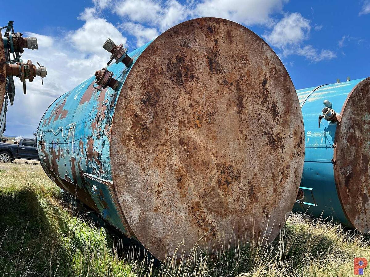 Used SKIDDED 12’DIAMETER X 20’H 400BBL VERTICAL STORAGE TANK