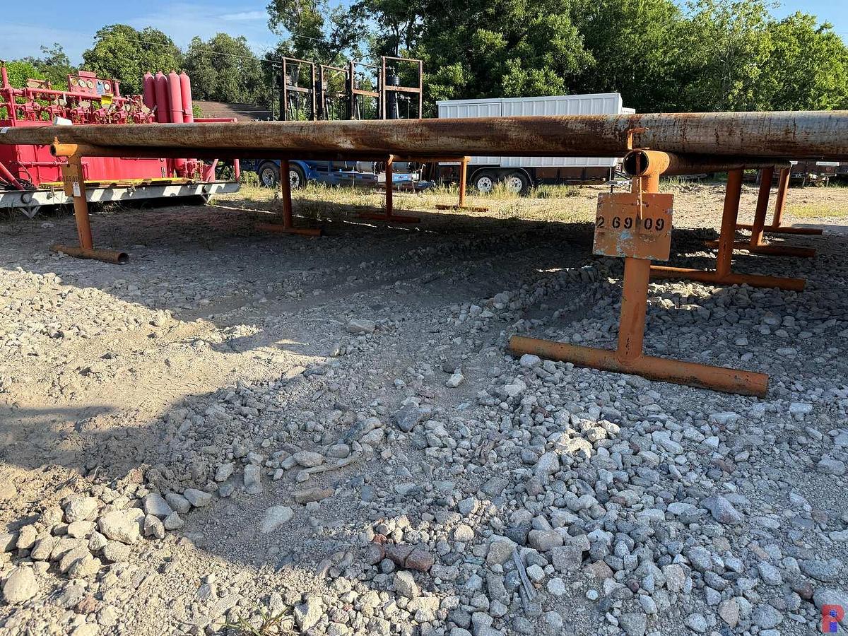 Used (2 X $) 27’L X 43” T-FRAMED PIPE RACKS