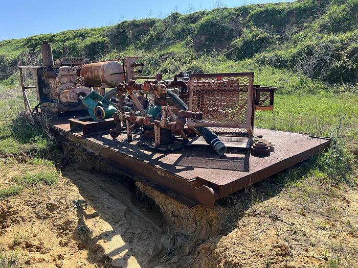 Used 7' X 25' SKID W/ DETROIT MOTOR & INCOMPLETE PUMP