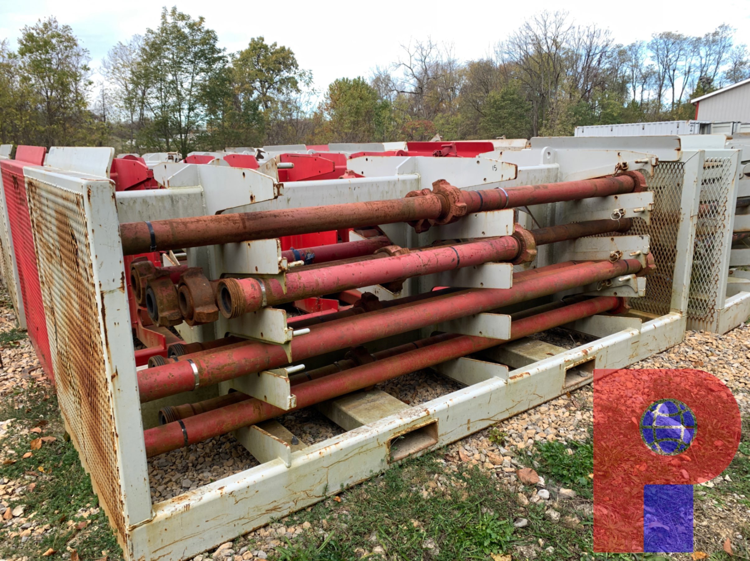 Used (15X$) 5’-10’ JTS. OF 3” FIG 1502 15K WP FLOW IRON ON TRANSPORT RACK