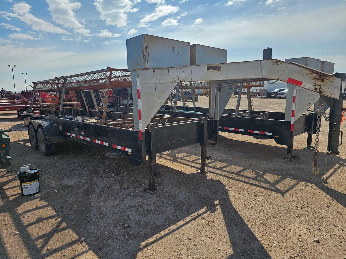Used 2018 STEWART WELDING 24’ X 6.5’ T/A GOOSENECK TOOL TRANSPORT TRAILER