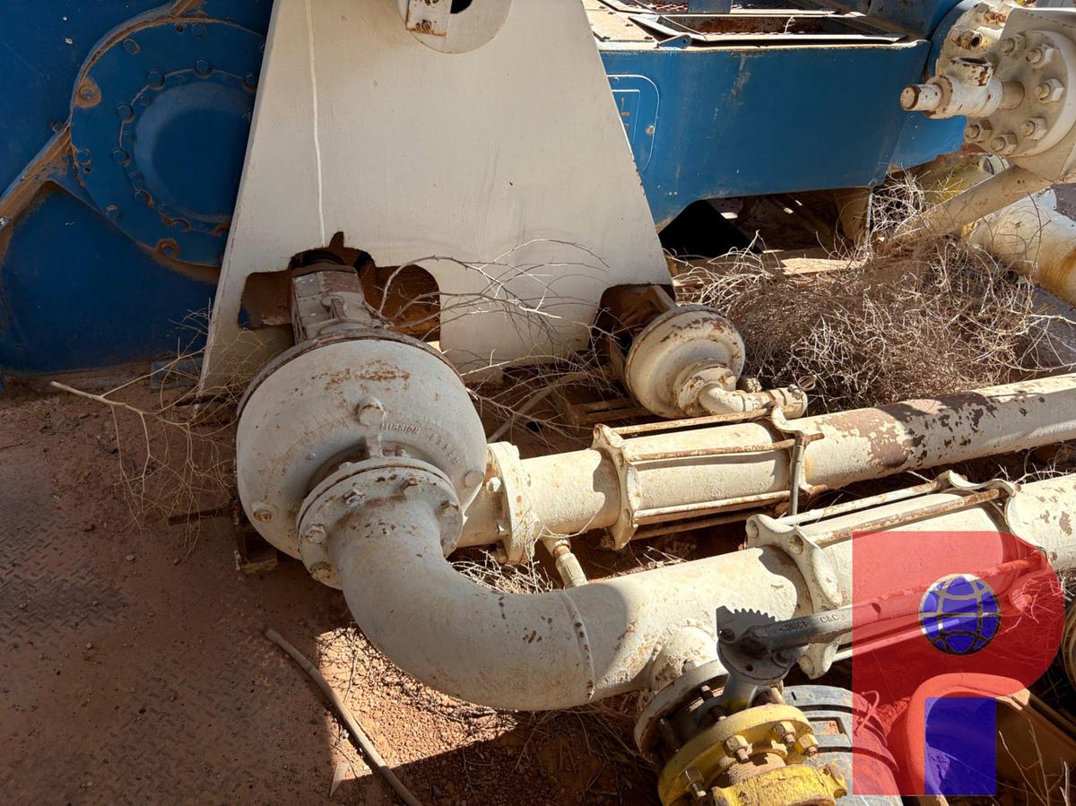 Used NATIONAL 7-P-50 POWER SLUSH TRIPLEX MUD PUMP MTD IN 32’ PUMP HOUSE