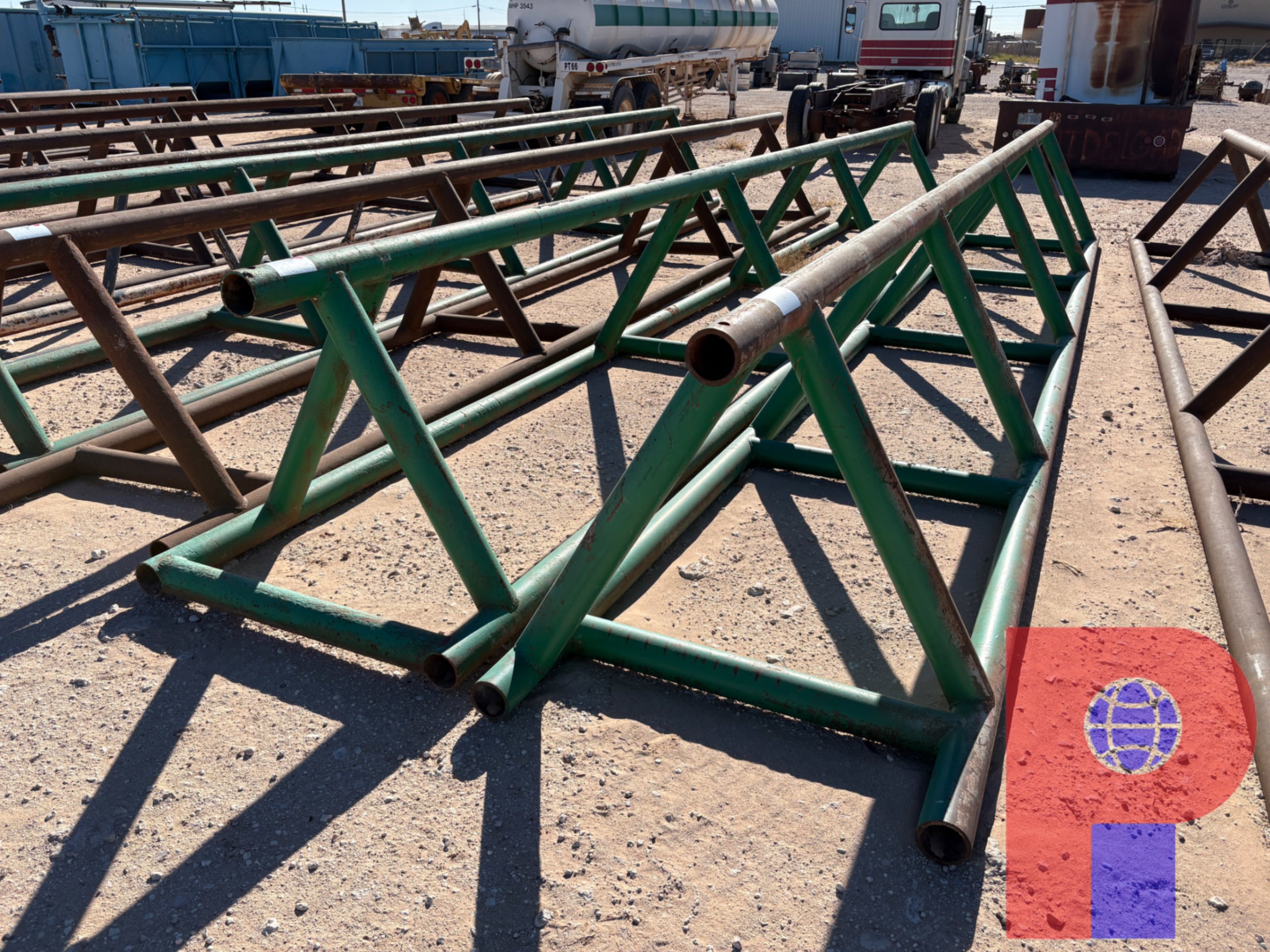 Used (2X$) 28’ X 42” TRIANGLE PIPE RACKS