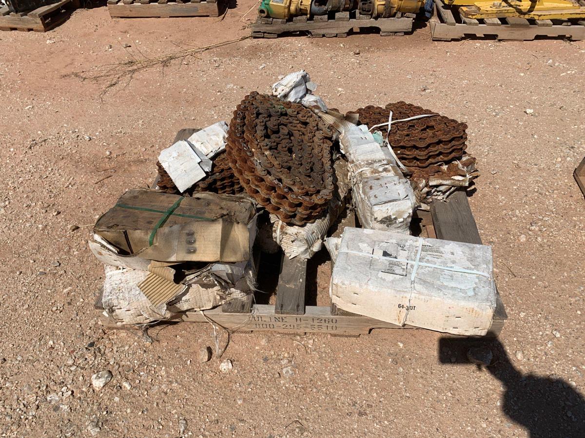 Used Pallet of Roller Chains