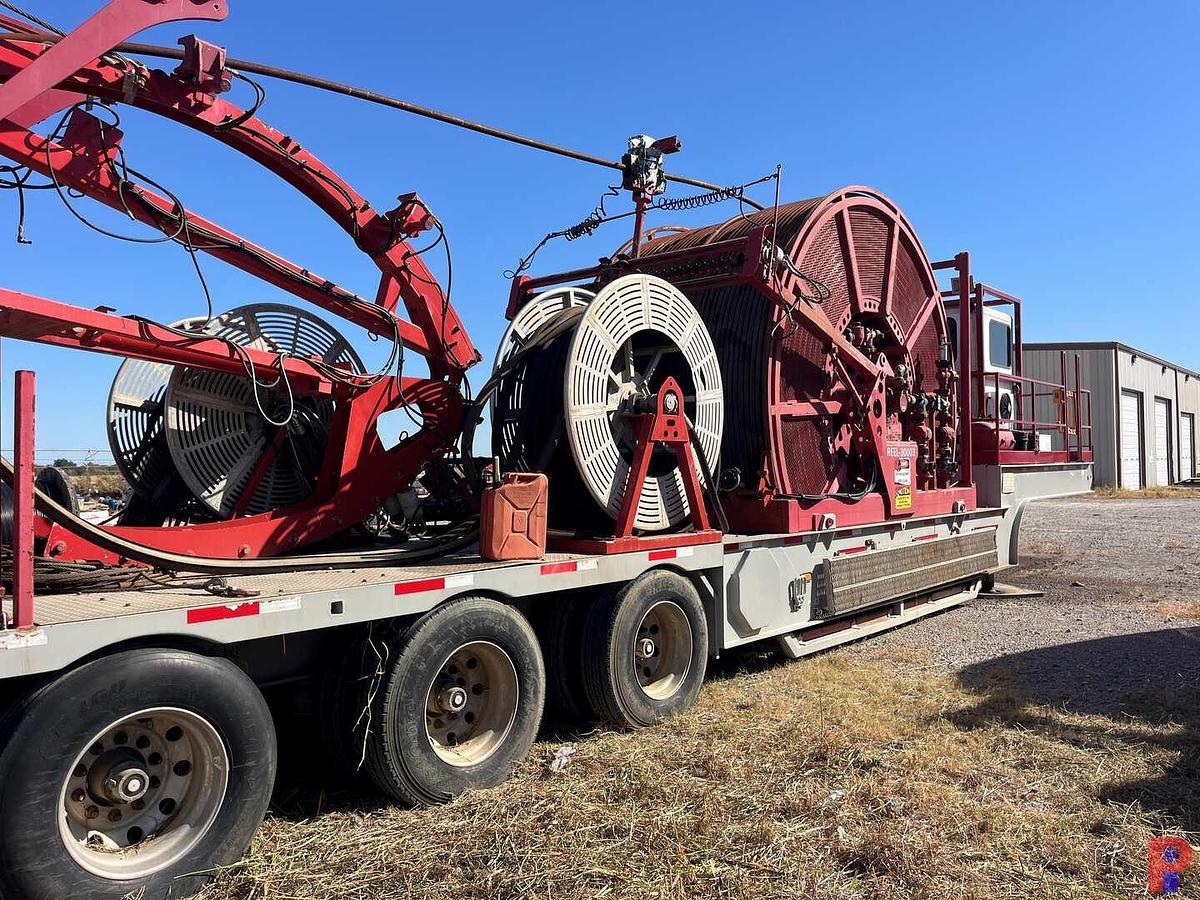 Used 2014 SERVA GROUP 2” 4-AXLE COIL TUBING TRAILER W/ HR6100 INJECTOR HEAD