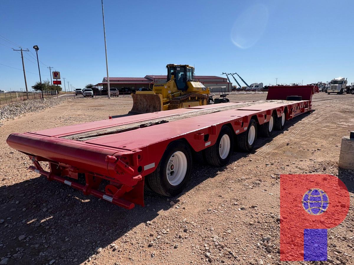 Used 2011 ASPEN 75 TON 5-AXLE SCISSOR NECK OILFIELD LOWBOY TRAILER